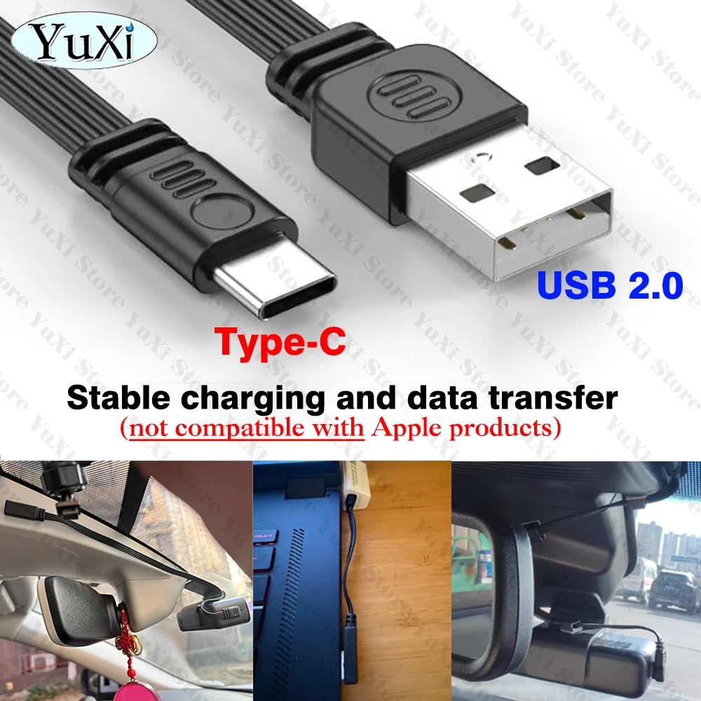 Cabo USB Flexível Plano Angulado 90 Graus Macho para Tipo-C Macho para Carregamento e Transferência de Dados 10CM-100CM (Cabo com Conexão para Cima, Baixo, Esquerda, Direita) - Image 3