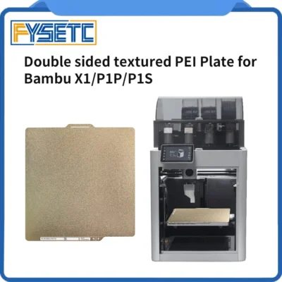 Para bambu lab x1 p1p p1s placa de construção pei 257*257mm textura da cama dupla face mola aço para laboratório p1 impressora 3d