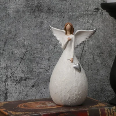 Estatueta de anjo bênção – perfeita para o Natal, casamentos e muito mais | Escultura de resina Abs durável | Presente ideal para decoração de casa