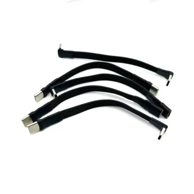 Tipo C para USB-C cabo adaptador angular de 90 graus banco de potência cabo flexível cabo PD cabo de carregamento USB C curva cabo de silicone plano