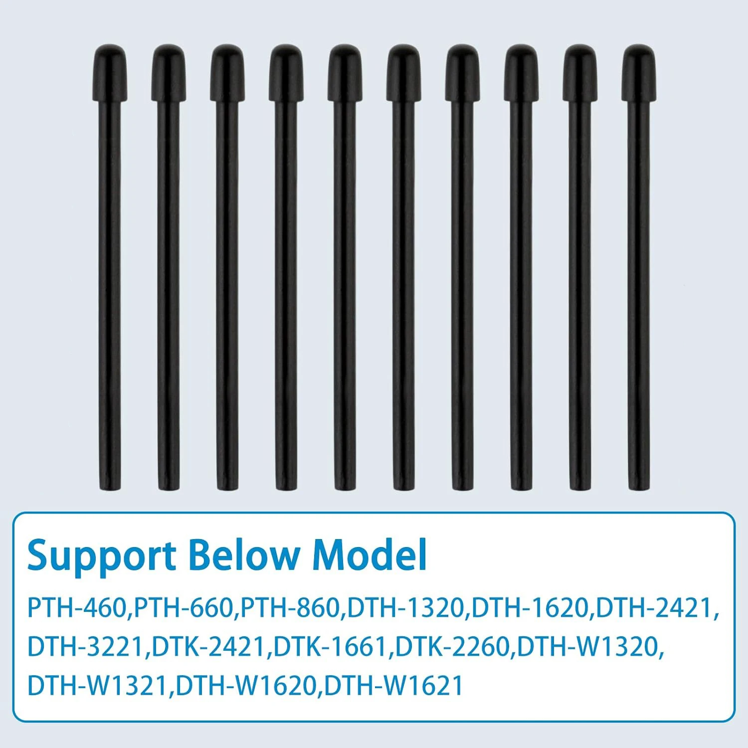 Para WA-COM caneta padrão nibs 10 pçs preto substituição recarga caneta dicas para intuos pro para imobilestudio pro para cintiq pro