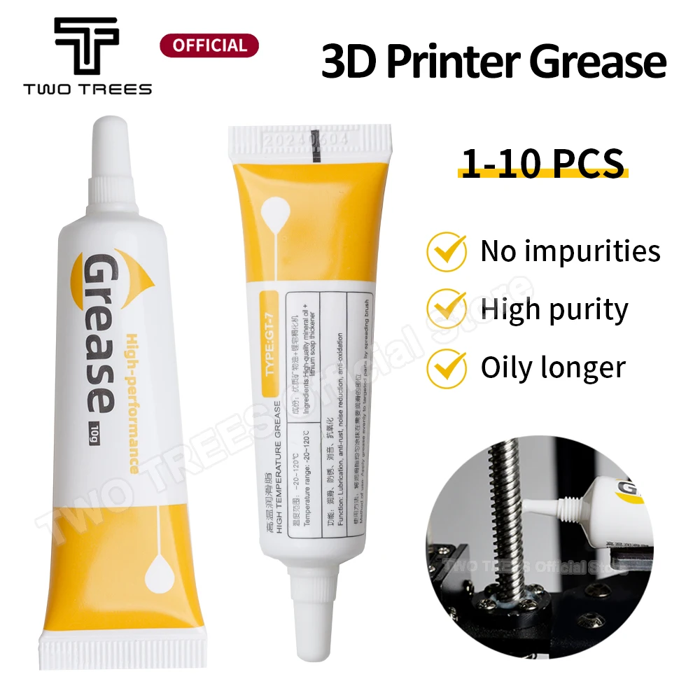 1-10 pces impressora 3d engrenagem graxa lubrificante guia ferroviário reduzir o ruído boa óleo de lubrificação para bambu laboratório x1c p1s ender 3/pro/3 máquina cnc