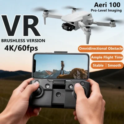 Mini Drone 4k Profissional Aeri 100 FPV com Câmera, Retorno Automático, Câmera UHD, Gimbal de 6 Eixos, Controle Remoto Wifi, Helicópteros RC, Brinquedos