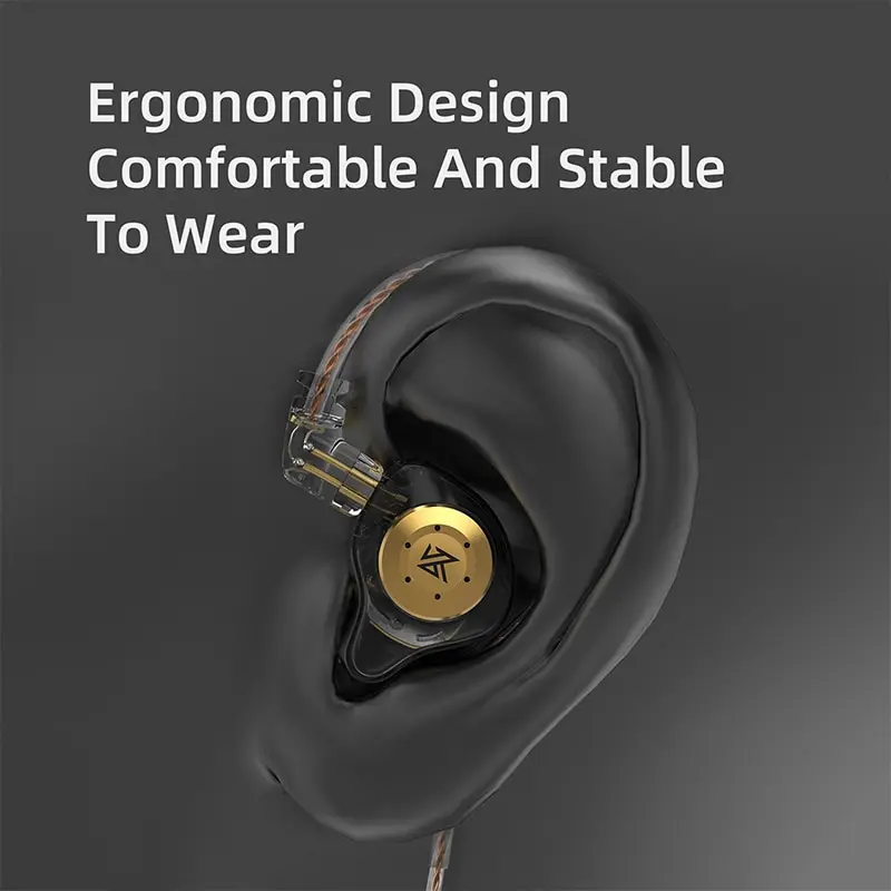 KZ EDX PRO Fones De Ouvido Dinâmicos HIFI Baixo Earbuds No Ear Monitor Esporte Ruído Cancelando Headset - Image 5