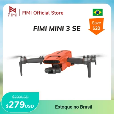 FIMI MINI 3 SE novo drone híbrido com Gimbal de 3 eixos, 4K 30fps, alcance de 9km, design ultraleve de 245g, drone mini pro GPS com rastreamento inteligente de 12MP.