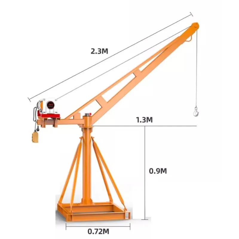 Guindaste elétrico para uso externo, guindaste de elevação pequena, máquina de elevação doméstica, ferramenta de decoração de canteiro de obras, 220v