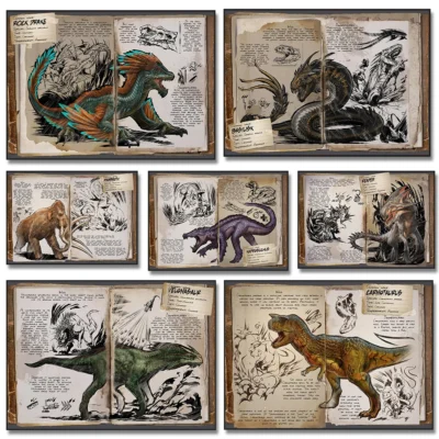 Tela modular arca sobrevivência evoluiu fotos pintura jogo de sobrevivência decoração casa impressão dinossauro cartaz sala estar moderna arte da parede