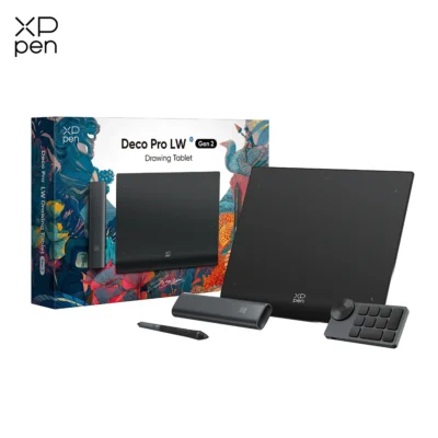 Tablet Gráfico XPPen Deco Pro (Gen 2) com 16K Níveis de Pressão, o Primeiro do Mundo com Caneta Digital X3 Pro para Desenho e Design