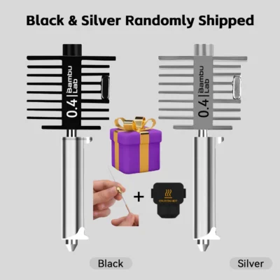 Bambu lab original 0.4mm a1 mini conjunto de bico hotend kit 0.2mm aço inoxidável 0.6 0.8mm aço endurecido série a1 peças 3d