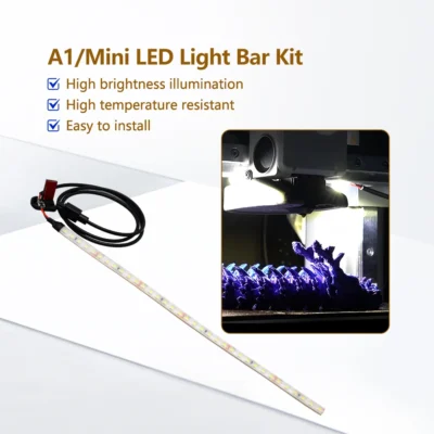 Fita de Luz LED para Bamboo Lab A1/A1 mini, Luz de Preenchimento Ra95 24V Super Brilhante, Peças para Bamboo Lab A1/A1mini, Acessórios para Impressora 3D