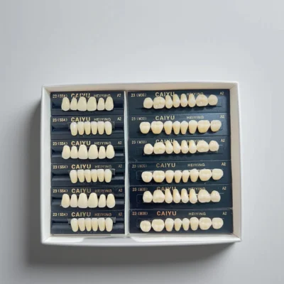 96 pçs/set dental resina acrílica dentes falsos anteriores posteriores a1 a2 a3 artificial pré-formado dentadura dentes para prótese dental