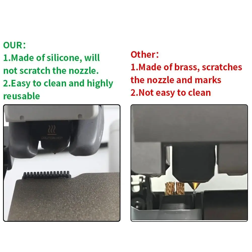 Escova de bico para bambu lab a1, limpador de silicone, escova montada em viveiro, para bambu a1, mini ferramenta de limpeza, acessório de impressora 3d - Image 4