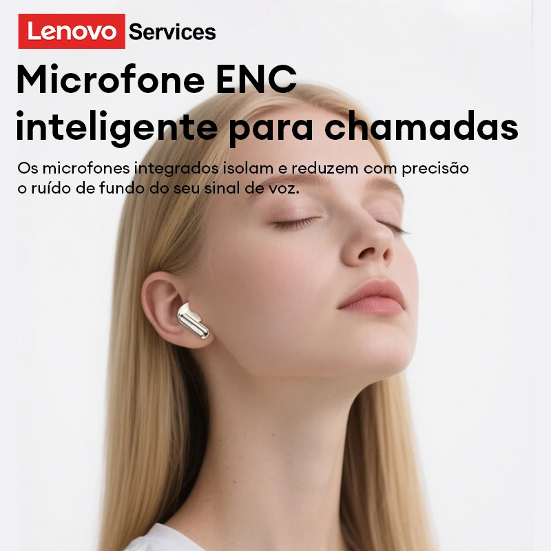 Fones de Ouvido Sem Fio Lenovo LE208 com Cancelamento de Ruído ENC, Microfone, Bluetooth V6.0, Som HIFI, Chamada HD com Microfone - Image 7