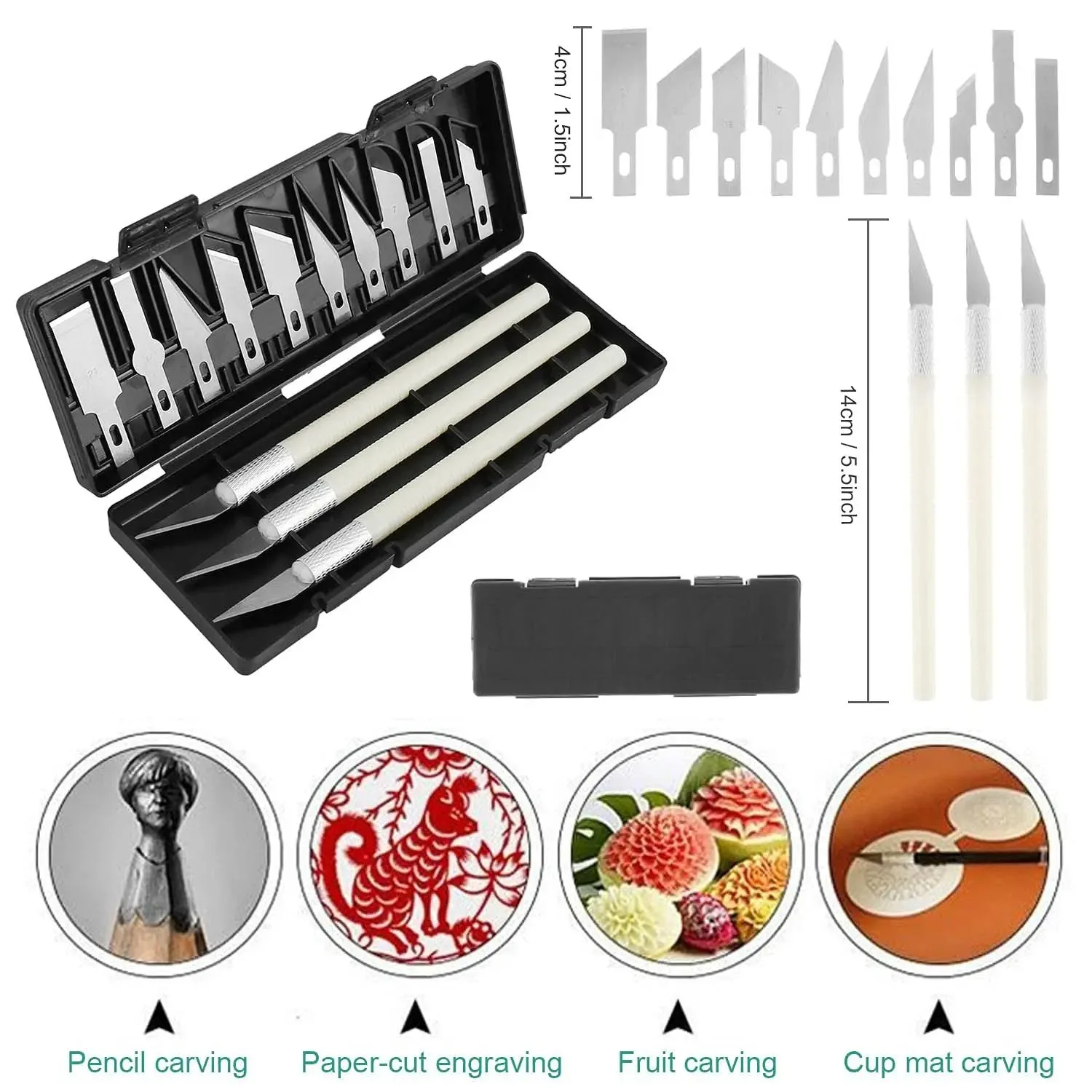 Modelo 3d ferramenta de moagem rebarbação kit faca gravura ferramenta escultura diy arquivo cortador raspador ferramenta corte 3d impressão kit - Image 3
