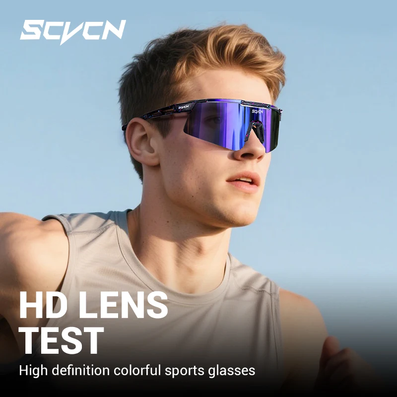 Scvcn uv400 óculos de ciclismo das mulheres dos homens mtb bicicleta estrada óculos de sol ao ar livre caminhadas unidade correndo óculos de sol moda esportes - Image 3