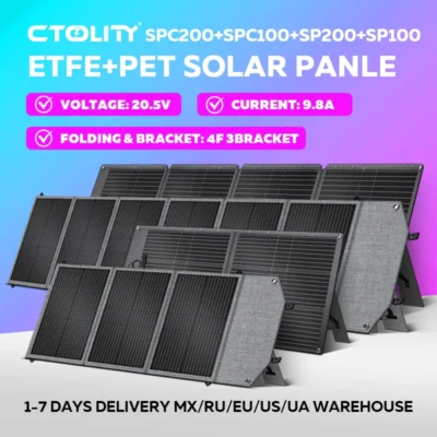 Painel solar flexível 100w 20.5v 200w painel de carregamento solar portátil kit completo casa painel solar poderoso para estação de energia