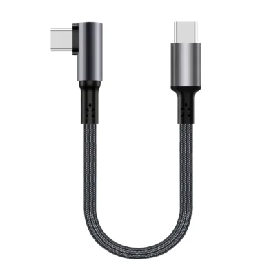 Cabo de dados usb c para usb c de ângulo reto para carplay, tipo c cabo de carregamento rápido portátil de 90 graus para iphone 17/17 pro, banco de potência