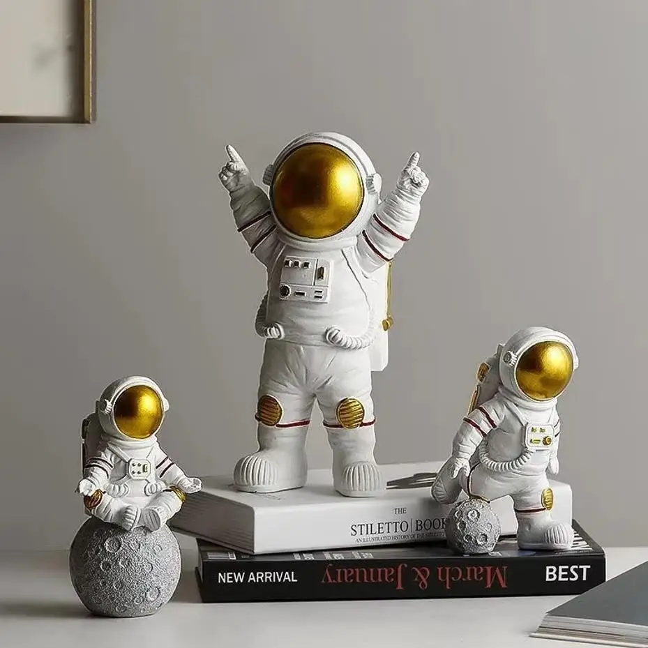 3 PCs / Set Decoração astronauta modelo bonito pequeno carro astronauta casa sala de estar decoração desktop decoração presente de aniversário - Image 10