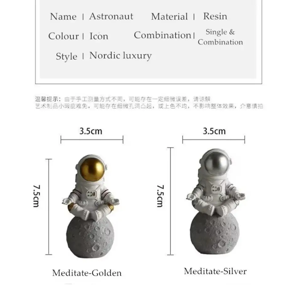 3 PCs / Set Decoração astronauta modelo bonito pequeno carro astronauta casa sala de estar decoração desktop decoração presente de aniversário - Image 8