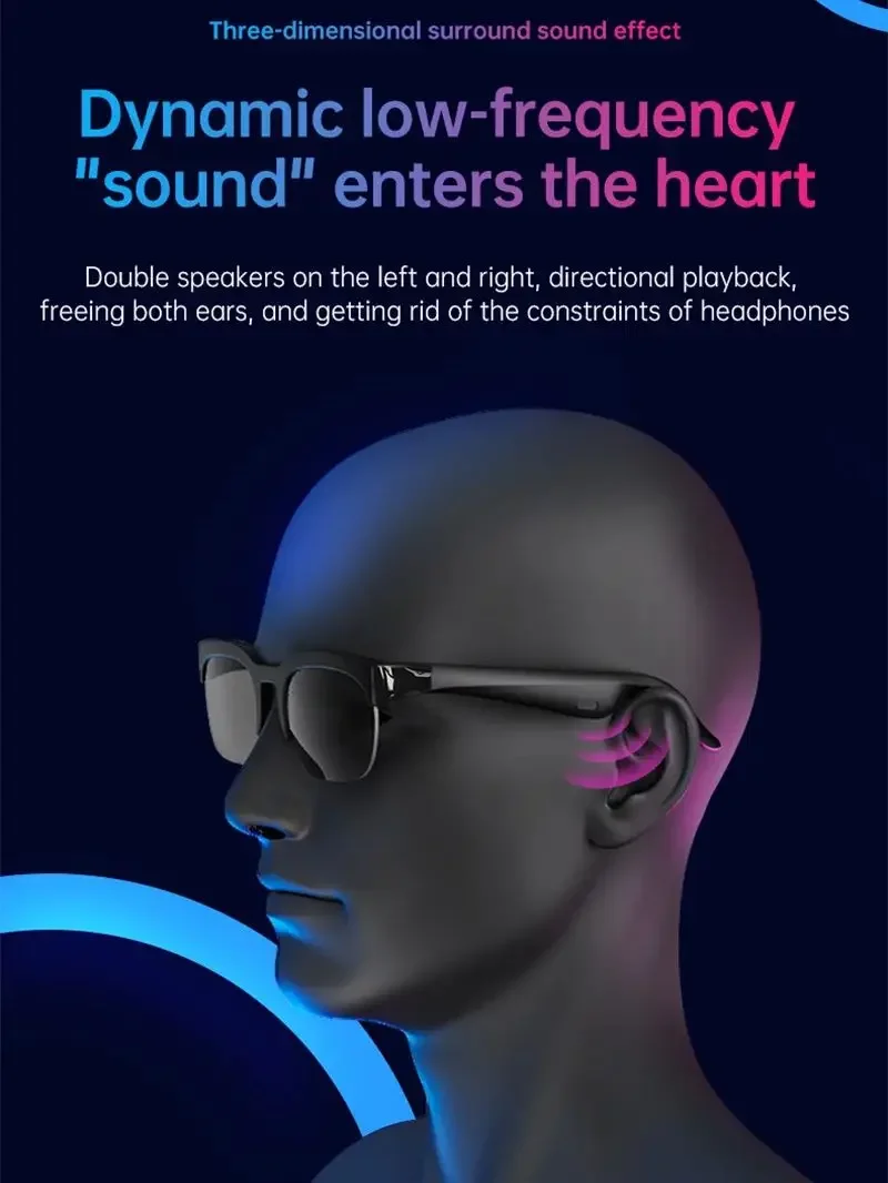 Novos Óculos Inteligentes Lenovo com Tradução por IA, Conversação Bluetooth, Gravação e Música - Óculos de Sol Inteligentes para Homens e Mulheres 2026 - Image 6