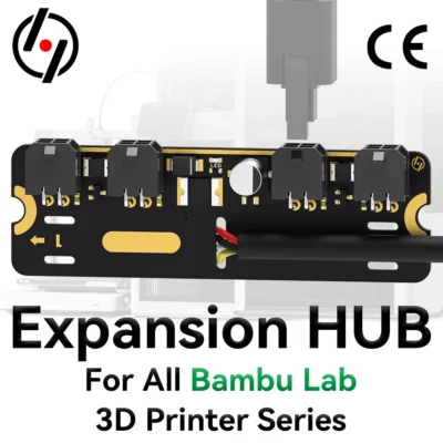 Hub de expansão de 4 portas para laboratório Bambu com proteção de sinal de alimentação para todos os acessórios de impressoras 3D Bambu Lab