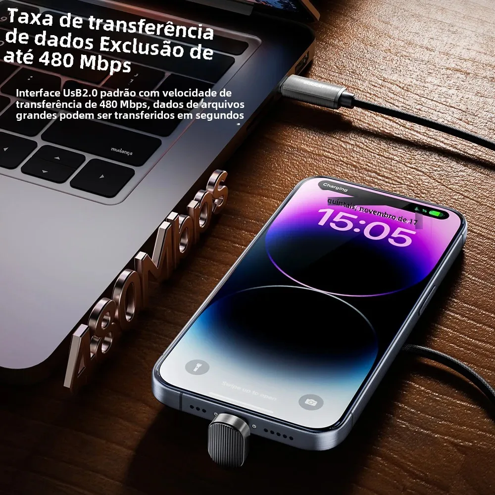 Toocki 100w em forma de u cotovelo de 180 graus tipo c para tipo c cabo de jogo móvel usb c para iluminação cabo de carga rápida para iphone xiaomi - Image 4