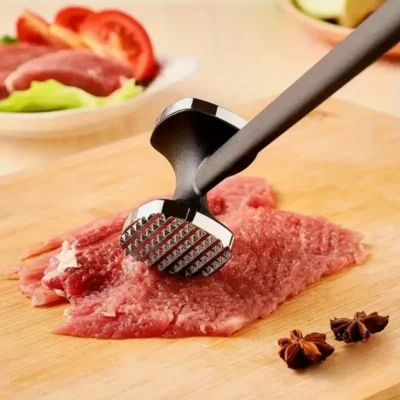 Martelo amaciador de carne de cozinha resistente, cabeça de aço inoxidável para batendo e apertar sem esforço, utensílios de cozinha