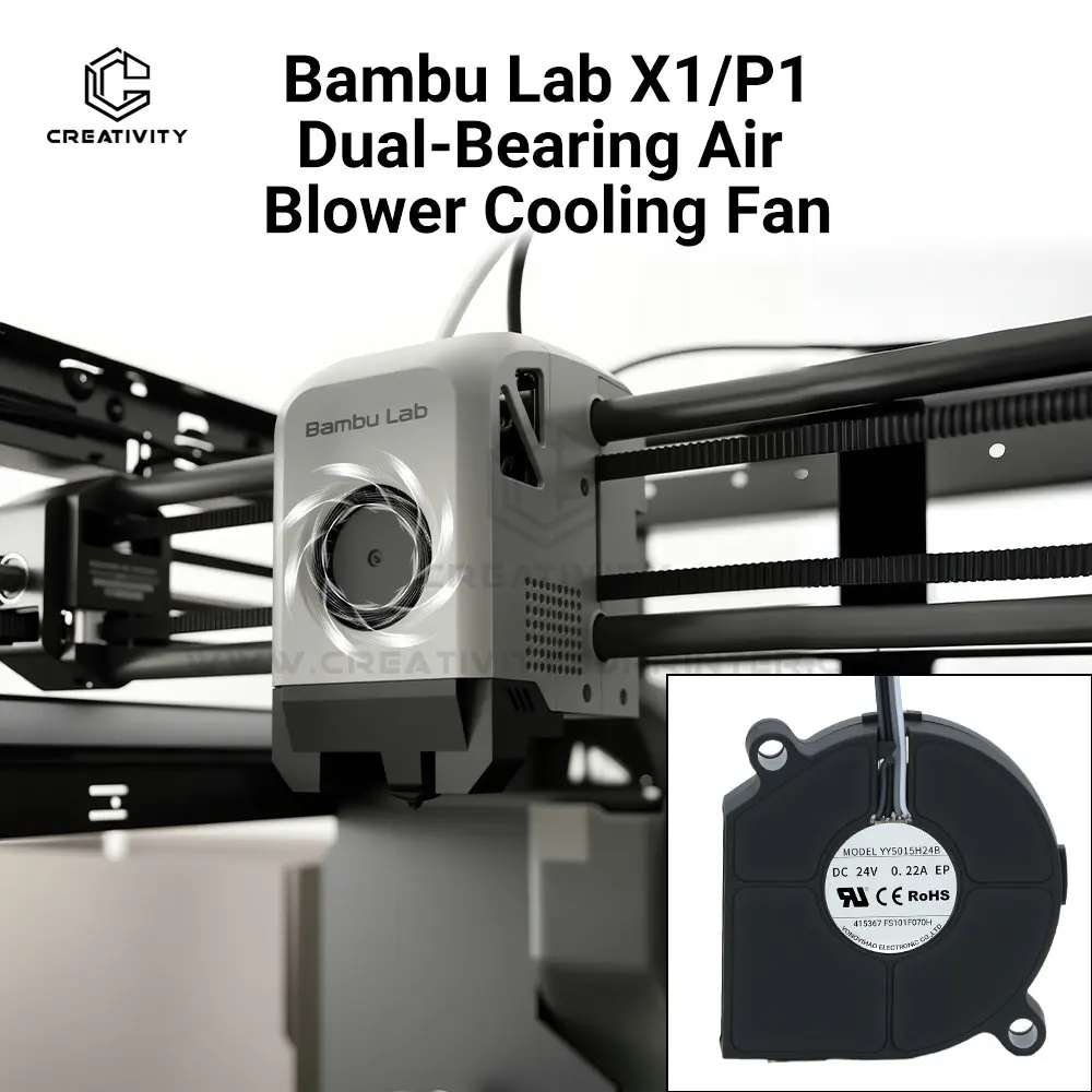 Ventilador Original Lab X1 P1P P1S 5015, Mini Ventilador 2510 5V 15000 rpm/min com Cabo para Impressora 3D Bamboo - Image 2
