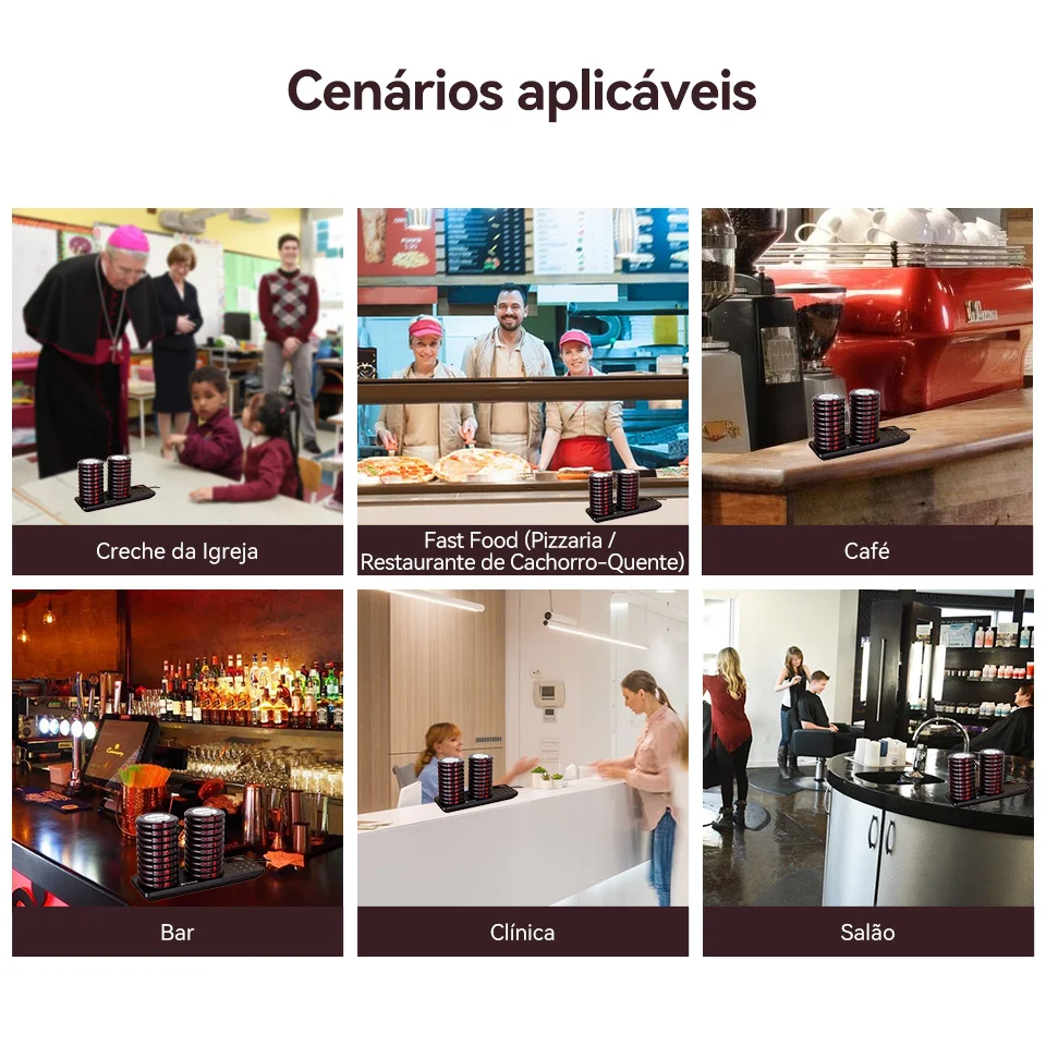 RETEKESS TD163 Sistema de Chamada Sem Fio para Garçons em Restaurantes Pager Vibratório Beeper para Cafeterias e Food Trucks Dispositivo de Chamada - Image 5