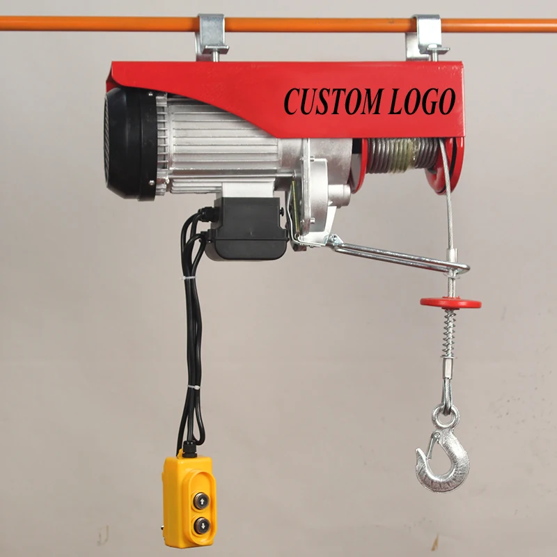 Venda quente Novo mini talha elétrica 110v/220v/230v 100kg-1200kg 12m de comprimento talha de cabo