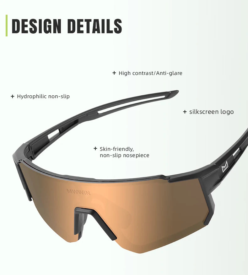 MWWIN Moda Ciclismo Óculos de Sol para Homens UV400 Mulheres Bicicleta Óculos de Estrada Condução Esporte Ao Ar Livre Maratona Triatlo - Image 5