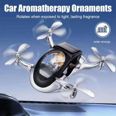 Ornamento de aromaterapia para carro, fragrância de ar piloto, ferramentas de drone solar, hélice de console, centro de decoração criativa com rotação i4i5