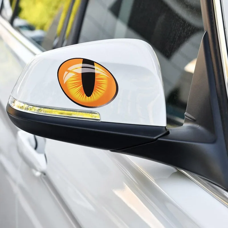 Adesivos 3D Estéreo para Espelho Retrovisor de Carro, Adesivos Refletivos Fortes de Simulação de Olhos de Gato, Adesivos Impermeáveis para Acessórios de Carros - Image 2