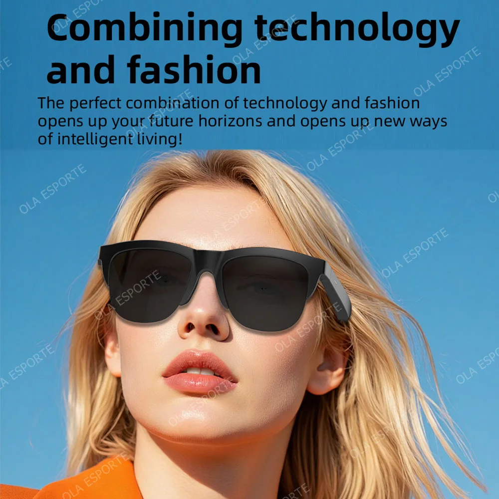 2025 fotosensível mudança de cor óculos inteligentes bluetooth chamadas de voz controle música uv polarizado óculos de sol fone de ouvido homem - Image 2