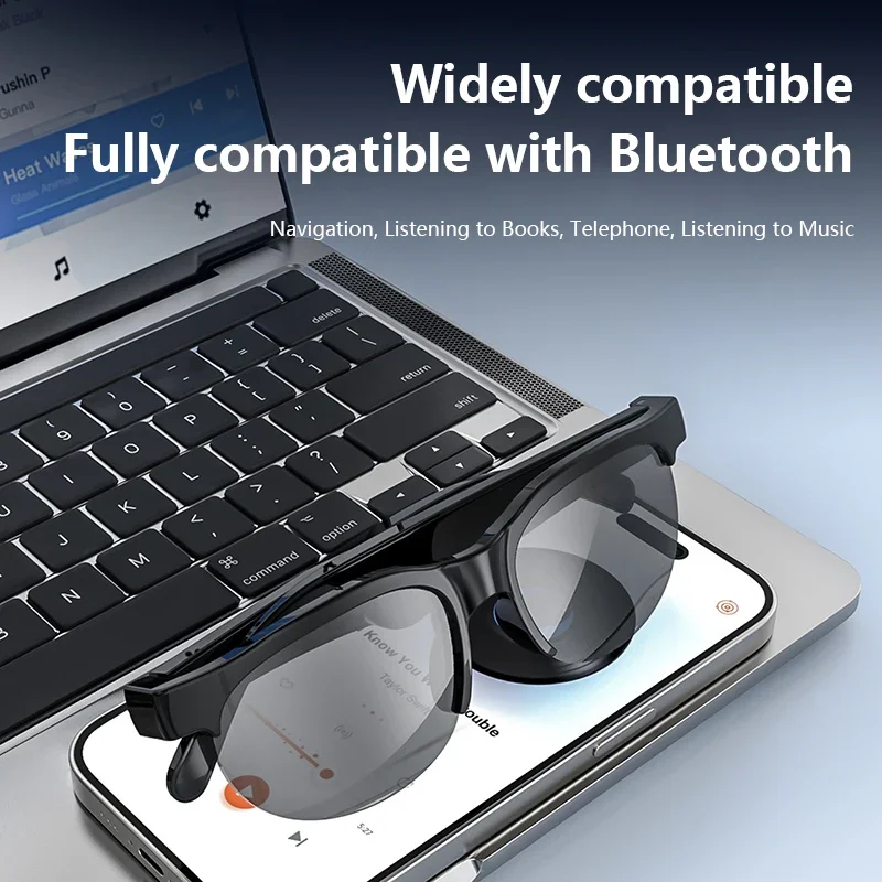 Novos Óculos Inteligentes Lenovo com Tradução por IA, Conversação Bluetooth, Gravação e Música - Óculos de Sol Inteligentes para Homens e Mulheres 2026 - Image 2