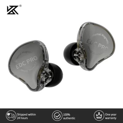 Fone de ouvido intra-auricular KZ EDC Pro com fio, monitor dinâmico HiFi, graves estéreo, para jogos, música, esportes, com redução de ruído.