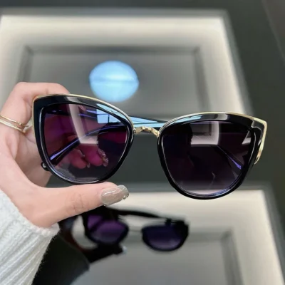 Olho de gato retro óculos de sol das mulheres dos homens designer ao ar livre vintage óculos de sol feminino masculino moda espelho punk tons oculos de sol