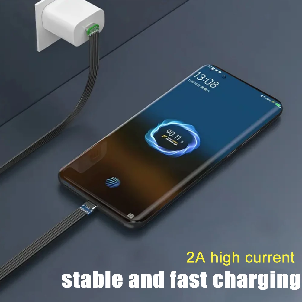Cabo plano flexível usb 3.1 tipo-c 40k 60hz tipo-c macho para macho/fêmea dados em forma de l cotovelo ângulo reto diy cabo de silicone plano - Image 4