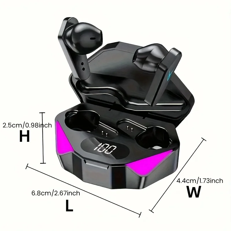 X15 tws sem fio bluetooth fone de ouvido display led gamer fones com microfone sem fio com cancelamento ruído bluetooth - Image 6