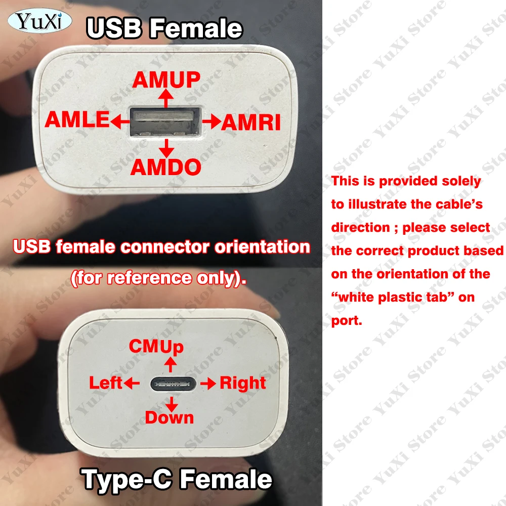 Cabo USB Flexível Plano Angulado 90 Graus Macho para Tipo-C Macho para Carregamento e Transferência de Dados 10CM-100CM (Cabo com Conexão para Cima, Baixo, Esquerda, Direita) - Image 4