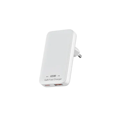 Carregador de parede plano usb c 65w gan USB-A USB-C carregador de parede ultra fino dobrável viagem dupla porta usb carregador de parede para telefones tablets