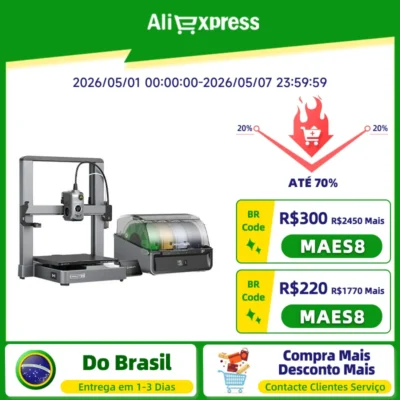 Creality Hi Combo Impressora 3D com leitura de filamento RFID CFS multicolorido Detecção de filamento totalmente automatizada 500 mm/s Nivelamento automático