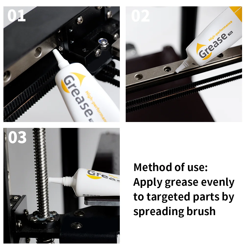 1-10 pces impressora 3d engrenagem graxa lubrificante guia ferroviário reduzir o ruído boa óleo de lubrificação para bambu laboratório x1c p1s ender 3/pro/3 máquina cnc - Image 6
