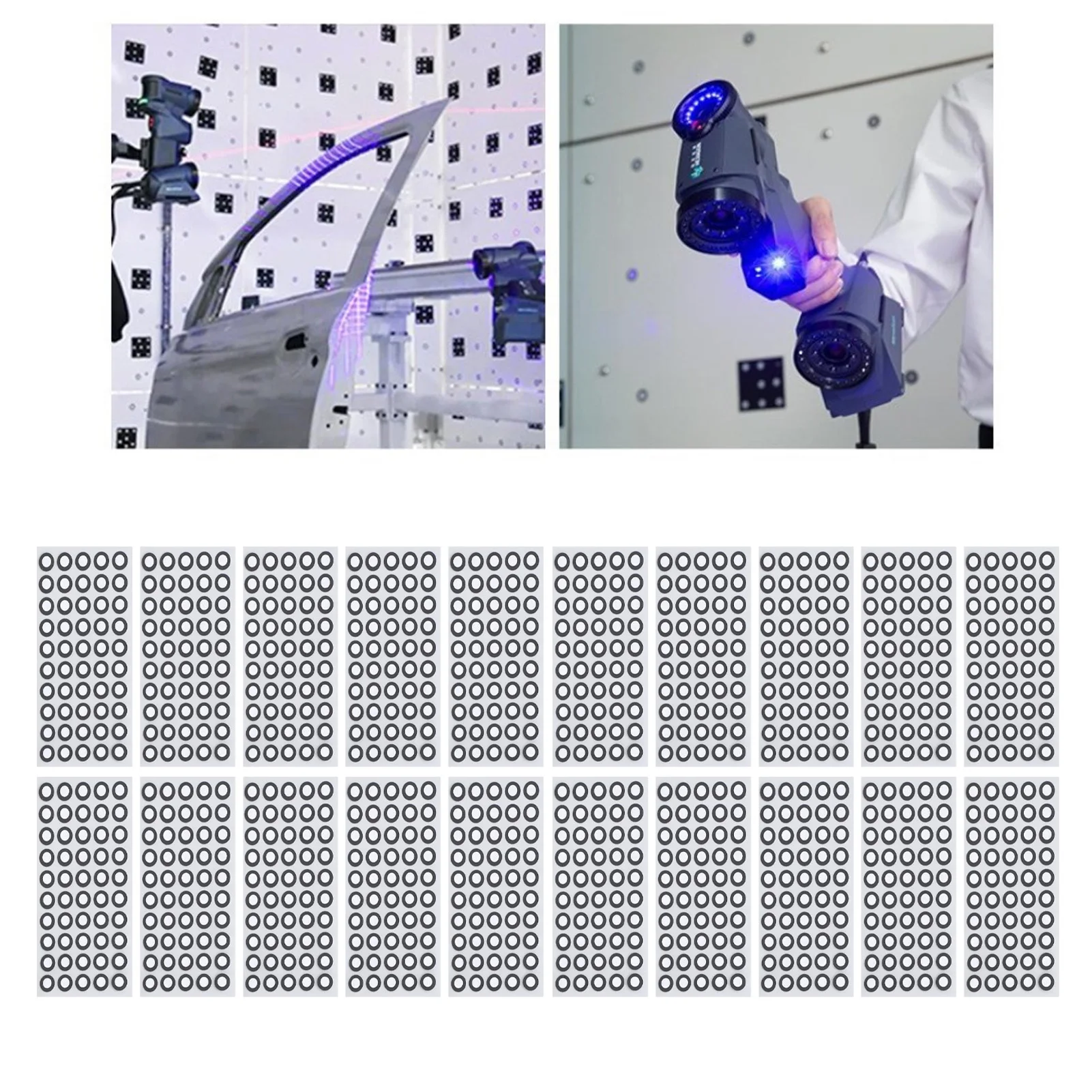 Adesivo de digitalização 3D Marcador de scanner 3D Adesão repetível ID resistente a rasgos 6mm OD 10mm para campos de captura de movimento