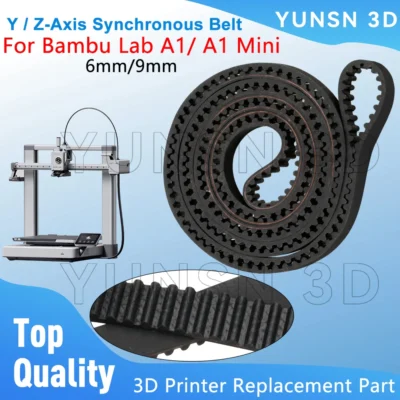 Para bambu lab a1/a1 mini y z-axis cinto síncrono resistência ao desgaste 6mm/9mm para buambulab a1 mini impressora 3d peça de substituição