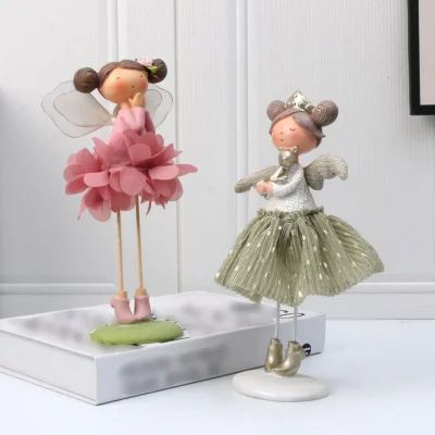 1pc muppet flor fada menina elfo anjo ornamento boneca, anime dos desenhos animados pano decorações, para casa sala de estar escritório café