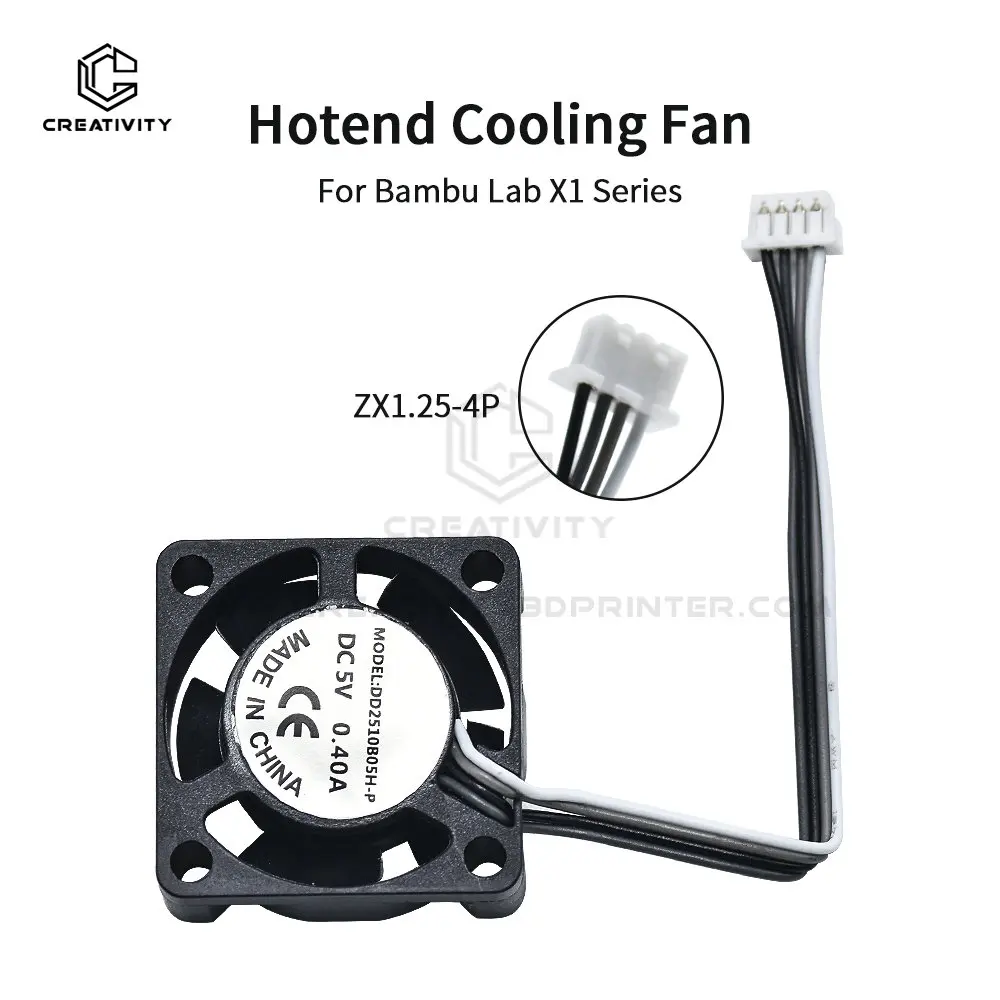 Ventilador Original Lab X1 P1P P1S 5015, Mini Ventilador 2510 5V 15000 rpm/min com Cabo para Impressora 3D Bamboo - Image 5