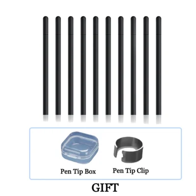 Pontas de caneta padrão de substituição compatíveis com Wacom Bamboo Intuos CTL471/2 CTL671/ CTH480/680 PTH851, recarga de caneta preta