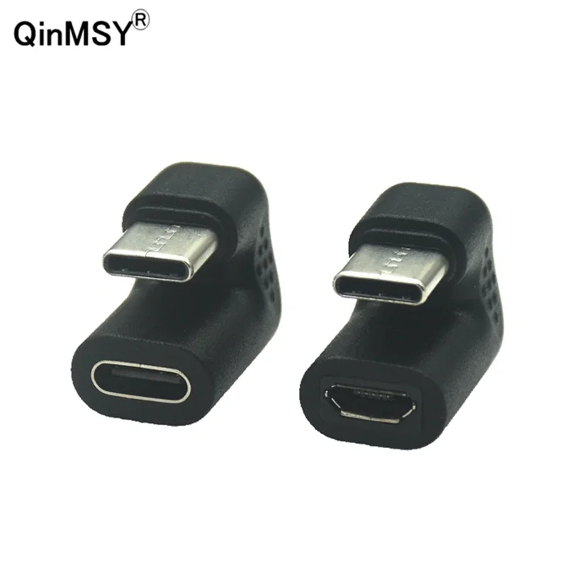 180 graus ângulo reto em forma de u usb 3.1 tipo c macho para micro usb fêmea USB-C conversor adaptador para telefone inteligente xiaomi huawei - Image 2