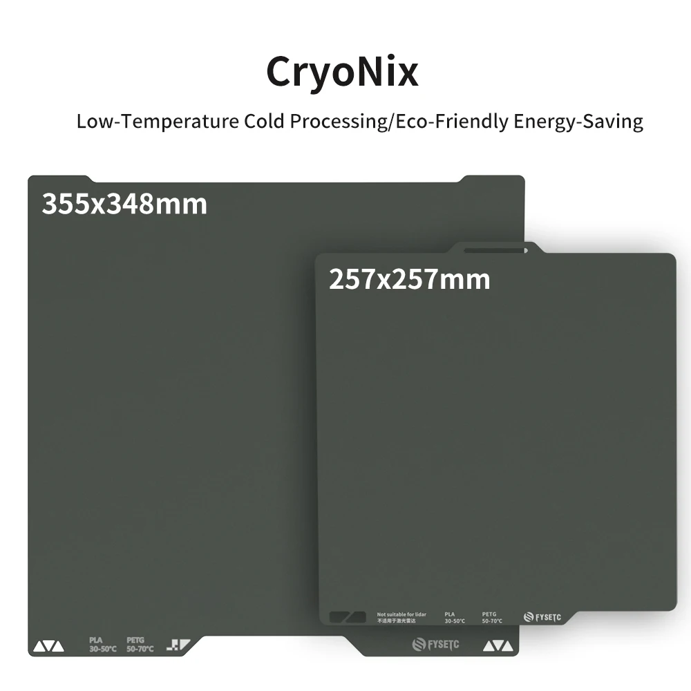 Para bambu lab x1/p1/a1/h2d cryonix impressora 3d placa fria compatível forte adesão altas baixas temperaturas para peças de impressora 3d